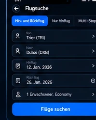 YourTravel Flugsuche-Vorschau